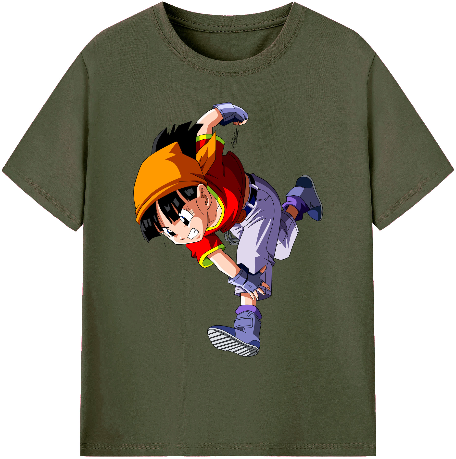 （画像用） ドラゴンボール パン DRAGON BALL Pan 綿100％ メンズ半袖Tシャツ｜肌触りやわらか＆通気性
